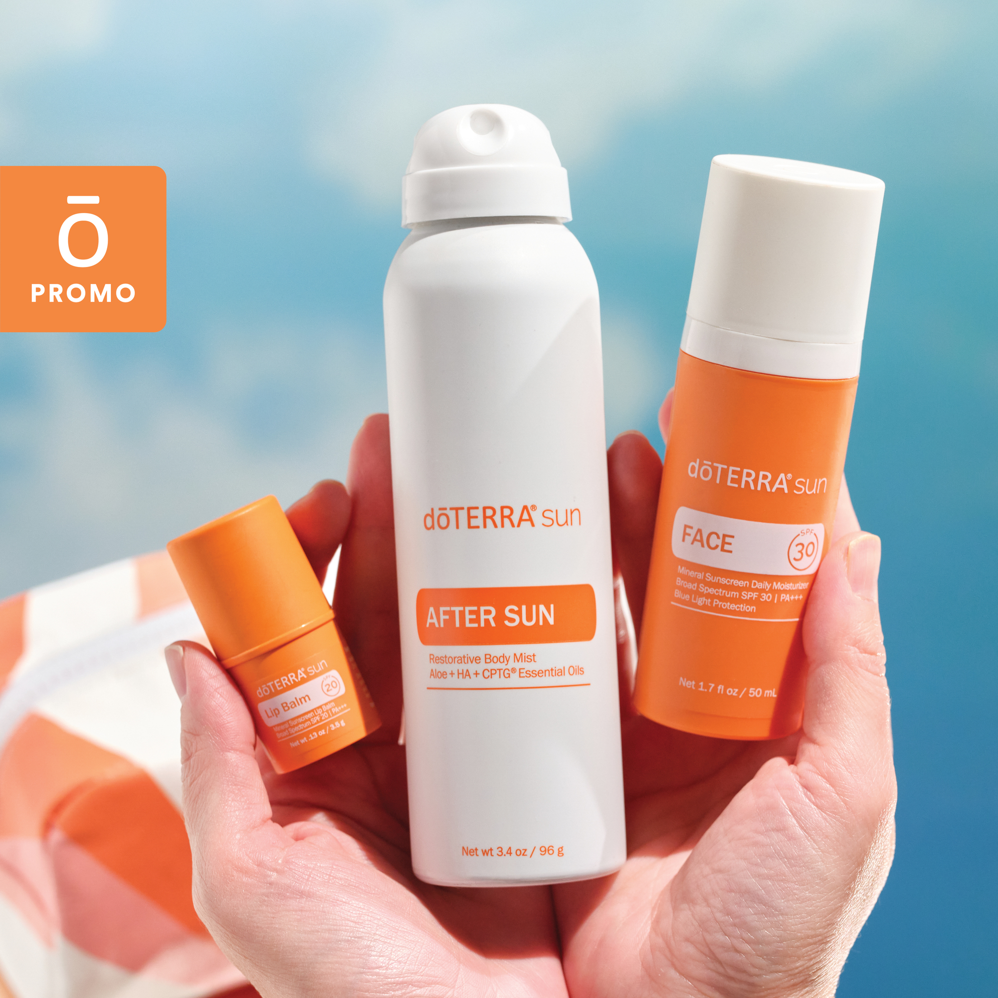 Sun care travel trio